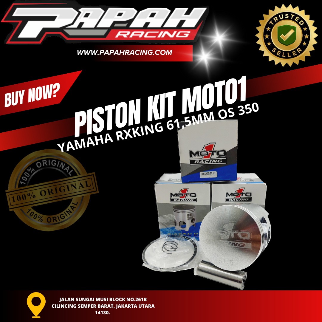 PISTON KIT MOTO1 YAMAHA RXKING 61,5MM OS 350